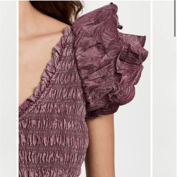 NWT SEA NY Heidi Heart Quilt Flutter Midi Dress Size 10 - Picture 7 of 7